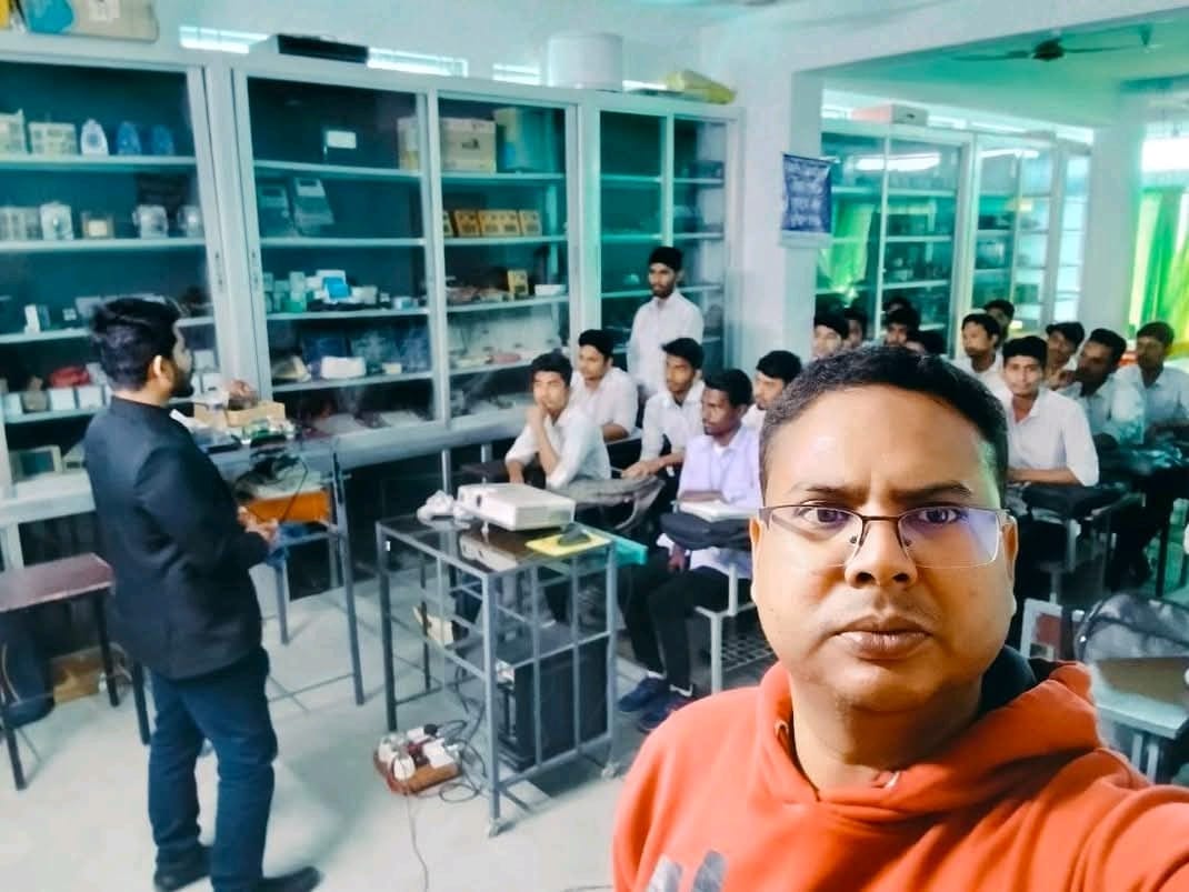 Conducting a session at the automation seminar organized by IET, Rangpur.